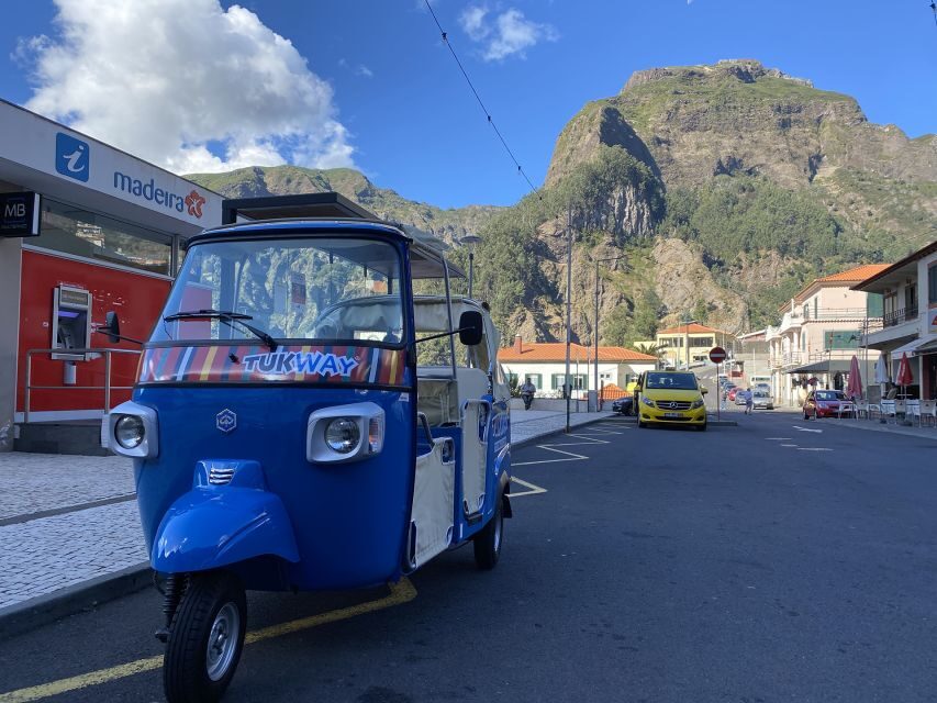 From Funchal: Madeira Nuns Valley Sightseeing Tuk-Tuk Tour - Pico dos Barcelos: Funchal Bay from about 355 meters