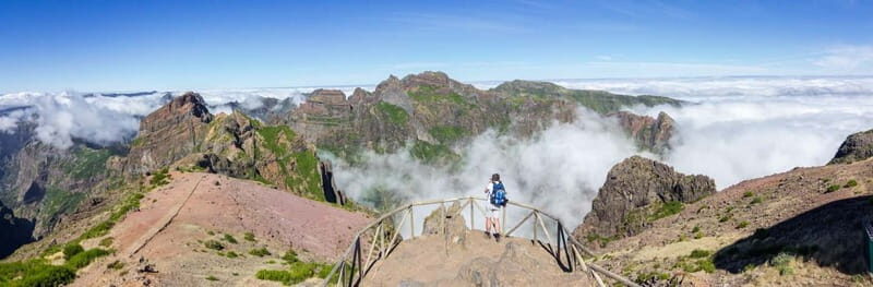 Pico Areeiro to Pico Ruivo Madeira Island Walk - The trail between peaks: tunnels, steep sections, and endemic flora