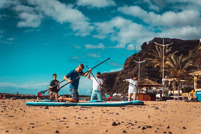 Stand Up Paddle Private Lesson in Calheta Beach - On-the-water confidence with Rodrigo and Marta